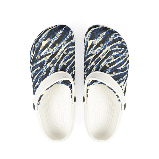 Zebra Striped Foam Rubber Shoes